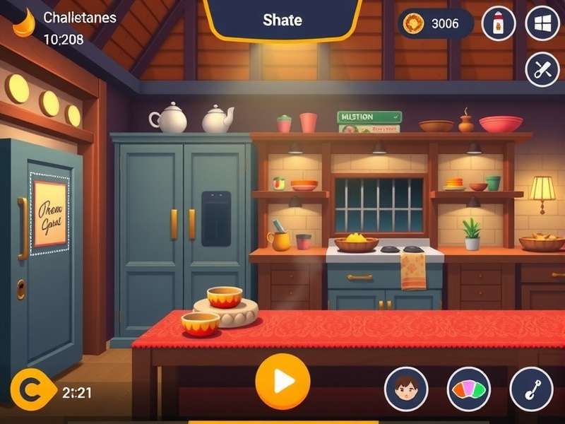 Curry Court Champions gameplay screenshot showing Indian kitchen